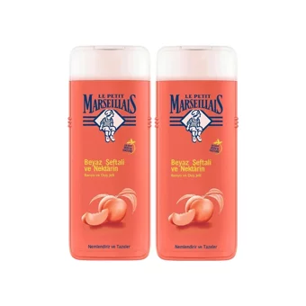 Le Petit Marseillais Beyaz Şeftalili Nektarin Aromalı Nemlendirici Duş Jeli 2x400 ml