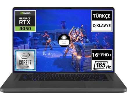 Asus ROG Zephyrus G16 GU603ZU-N3020A12 Harici GeForce RTX 4050 Intel Core i7 12700H 48 GB Ram 512 GB SSD 16 inç Full HD FreeDos Oyuncu Laptop