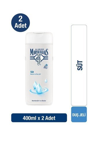 Le Petit Marseillais Süt Aromalı Nemlendirici Duş Jeli 2x400 ml