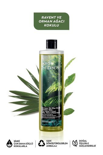 Avon Senses Armut Paçuli Orman Kokulu Aromalı Duş Jeli 4x500 ml