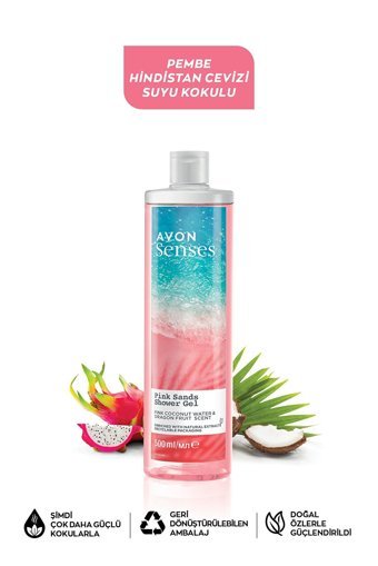 Avon Senses Hindistan Cevizi Suyu Ejder Meyvesi Aromalı Duş Jeli 500 ml