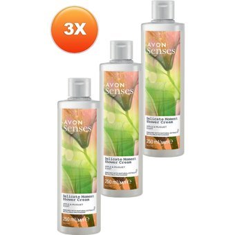Avon Senses Elma Müge Çiçeği Aromalı Duş Jeli 3x250 ml