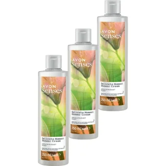 Avon Senses Elma Müge Çiçeği Aromalı Duş Jeli 3x250 ml