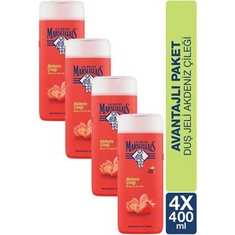 Le Petit Marseillais Akdeniz Çileği Aromalı Nemlendirici Duş Jeli 4x400 ml