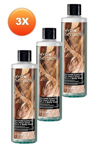 Avon Senses Greyfurt Sedir Aromalı Duş Jeli 3x250 ml