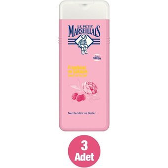 Le Petit Marseillais Frambuaz Şakayık Aromalı Nemlendirici Duş Jeli 3x400 ml