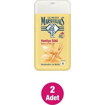 Le Petit Marseillais Vanilyalı Sütü Aromalı Nemlendirici Duş Jeli 2x250 ml