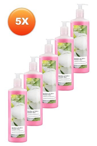 Avon Senses Yasemin Liçi Aromalı Duş Jeli 5x720 ml