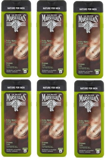Le Petit Marseillais Nature For Men Ardıç Ağacı Fujer Aromalı Nemlendirici Duş Jeli 6x400 ml