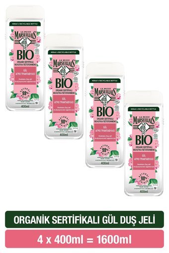 Le Petit Marseillais Gül Aromalı Nemlendirici Duş Jeli 4x400 ml