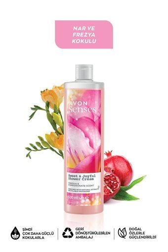 Avon Senses Freşya Nar Aromalı Duş Jeli 500 ml