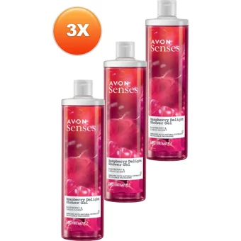 Avon Senses Ahududu Frenk Üzümü Aromalı Duş Jeli 3x500 ml