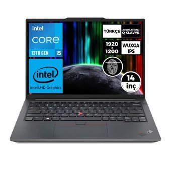 Lenovo Thinkpad E14 Gen 5 21JK0004TX 029 Dahili Intel Iris Xe Graphics Eligible Intel Core i5 1335U 16 GB Ram 512 GB SSD 14 inç Full HD FreeDos Laptop