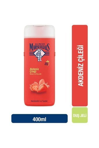 Le Petit Marseillais Vanilyalı Sütü Akdeniz Çileği Aromalı Nemlendirici Duş Jeli 2x400 ml