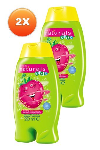 Avon Naturals Çilekli Aromalı Duş Jeli 2x250 ml