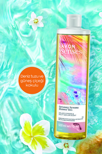 Avon Senses Güneş Çiçekleri Deniz Tuzu Aromalı Duş Jeli 500 ml