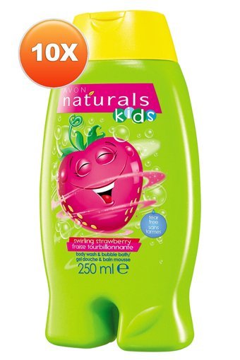 Avon Naturals Çilekli Aromalı Duş Jeli 10x250 ml