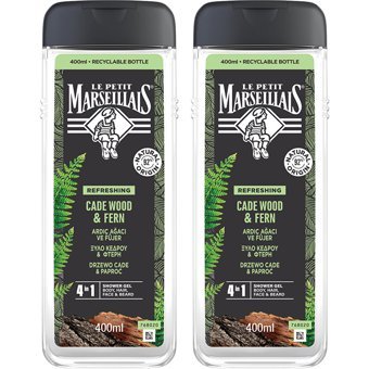 Le Petit Marseillais Nature For Men Ardıç Fujer Aromalı Nemlendirici Duş Jeli 2x400 ml