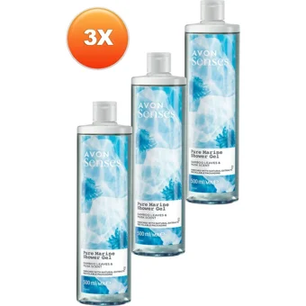 Avon Senses Bambu Yaprağı Misk Aromalı Duş Jeli 3x500 ml