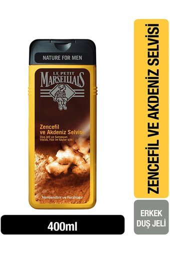 Le Petit Marseillais Nature For Men Zencefil Akdeniz Selvisi Aromalı Nemlendirici Duş Jeli 400 ml