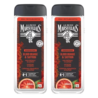 Le Petit Marseillais Nature For Men Kan Portakalı Safran Aromalı Nemlendirici Duş Jeli 2x400 ml