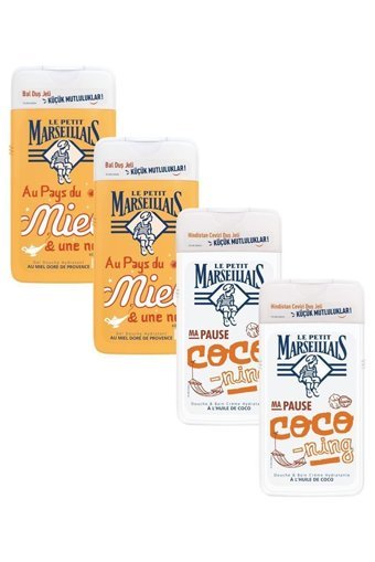 Le Petit Marseillais Bal Hindistan Cevizi Aromalı Nemlendirici Duş Jeli 4x250 ml