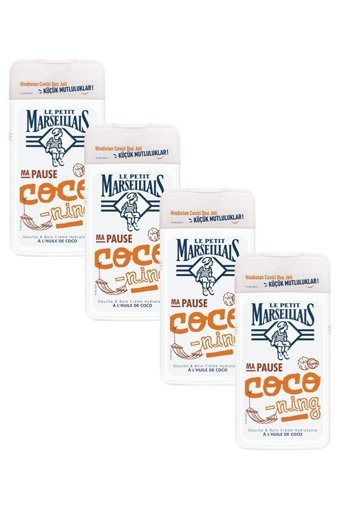 Le Petit Marseillais Hindistan Cevizi Aromalı Nemlendirici Duş Jeli 4x250 ml