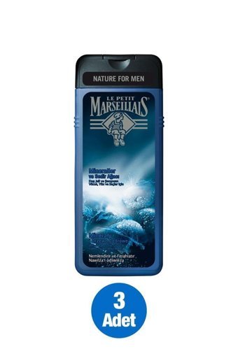 Le Petit Marseillais Nature For Men Mineraller Sedir Ağacı Aromalı Nemlendirici Duş Jeli 3x400 ml