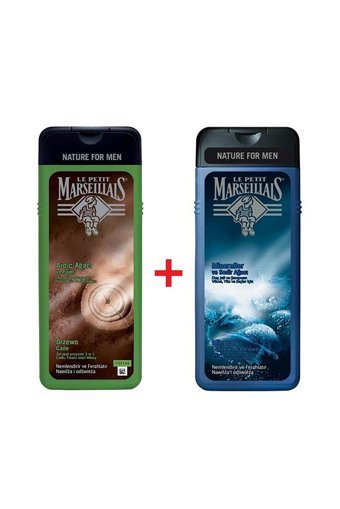Le Petit Marseillais Nature For Men Selvi Ağacı Ardıç Ağacı Aromalı Nemlendirici Duş Jeli 2x400 ml