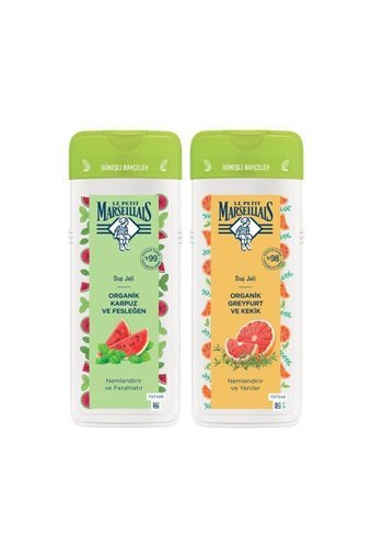 Le Petit Marseillais Güneşli Bahçeler Karpuz Fesleğen Aromalı Nemlendirici Duş Jeli 2x400 ml