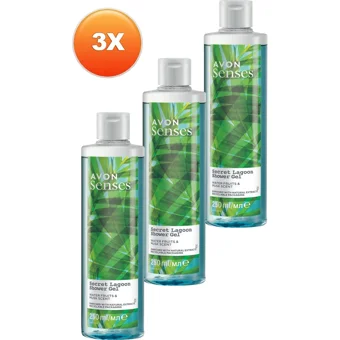 Avon Senses Su Meyveleri Misk Aromalı Duş Jeli 3x250 ml