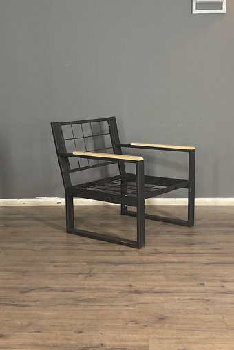 Berta Concept Clinkz Metal Tekli Bahçe Koltuğu Lacivert Siyah