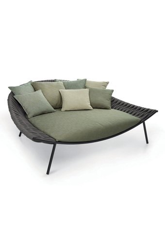 Passion Navis Rattan İkili Bahçe Koltuğu Haki Antrasit