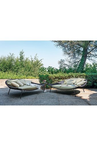 Passion Navis Rattan İkili Bahçe Koltuğu Haki Antrasit