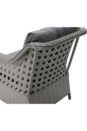 Tu Tienda Ronda Rattan 3'lü Bahçe Koltuğu Antrasit Açık Gri