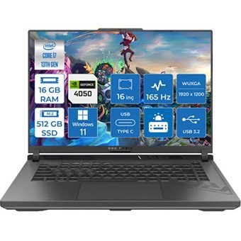Asus ROG Strix G16 G614JU-N3194003 Harici GeForce RTX 4050 Intel Core i7 13650HX 16 GB Ram 512 GB SSD 16 inç Full HD Windows 11 Pro Oyuncu Laptop