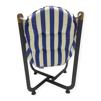 Neosteel Maxi Navy Stripes Ahşap Tekli Bahçe Koltuğu Beyaz Mavi Siyah