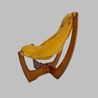 Yellow Velvet Joy Ahşap Tekli Bahçe Koltuğu Sarı Ahşap