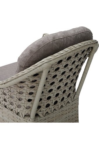 Tu Tienda Bamberg Rattan Tekli Bahçe Koltuğu Gri Açık Gri