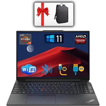Lenovo NB E16 Thinkpad 21JT0017TX Dahili AMD Radeon Graphics AMD Ryzen 7 7730U 24 GB Ram 1 TB SSD 16 inç Full HD Windows 11 Pro Laptop + Çanta