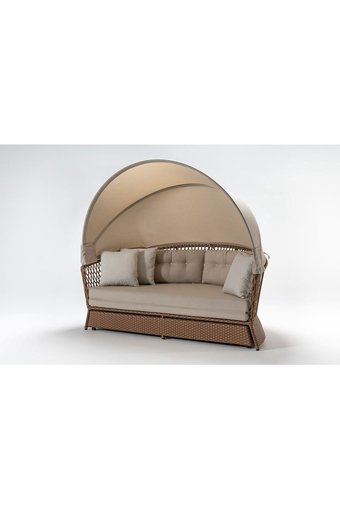 Engince Mobilya Bh-1168 Rattan 3'lü Bahçe Koltuğu Bej Ahşap
