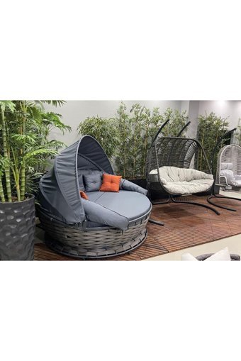 Ferri Concept Annapark Örgü Tekli Bahçe Koltuğu Gri