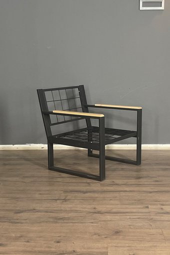 Berta Concept Clinkz Metal İkili Bahçe Koltuğu Beyaz Siyah