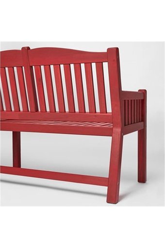 Ikea Paronholmen Ahşap İkili Bahçe Koltuğu Kırmızı