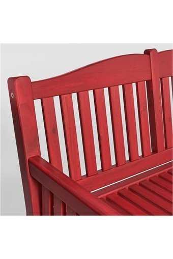 Ikea Paronholmen Ahşap İkili Bahçe Koltuğu Kırmızı