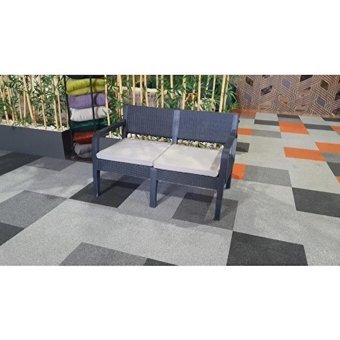 Tocco Serdem Rattan İkili Bahçe Koltuğu Beyaz Antrasit