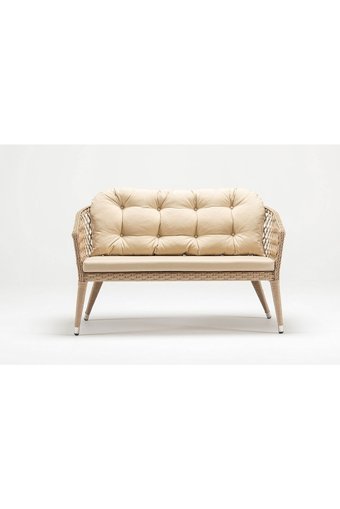 Engince Mobilya Bh-1041 Rattan 3'lü Bahçe Koltuğu Krem