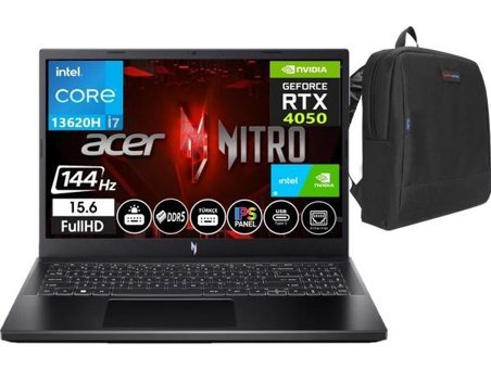 Acer Nitro 5 15 ANV15-51 NHQNBEY00526 Harici GeForce RTX 4050 Intel Core i7 13620H 64 GB DDR5 Ram 1 TB SSD 15.6 inç Full HD Windows 11 Pro Oyuncu Laptop + WeblegelsinÇanta