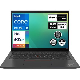 Lenovo Thinkpad T14 Gen 4 21HD0016TX 023 Dahili Intel Iris Xe Graphics Eligible Intel Core i7 1355U 64 GB Ram 4 TB SSD 14 inç Full HD Windows 11 Pro Laptop
