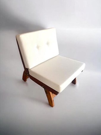 Ekru Comfort Sofa Ahşap İkili Bahçe Koltuğu Beyaz Ahşap